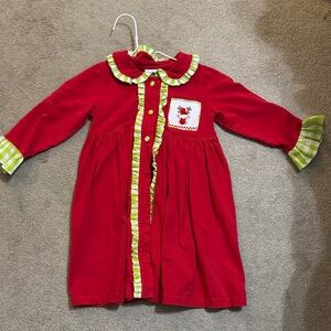True Smocked reindeer nightgown pajama size 3T